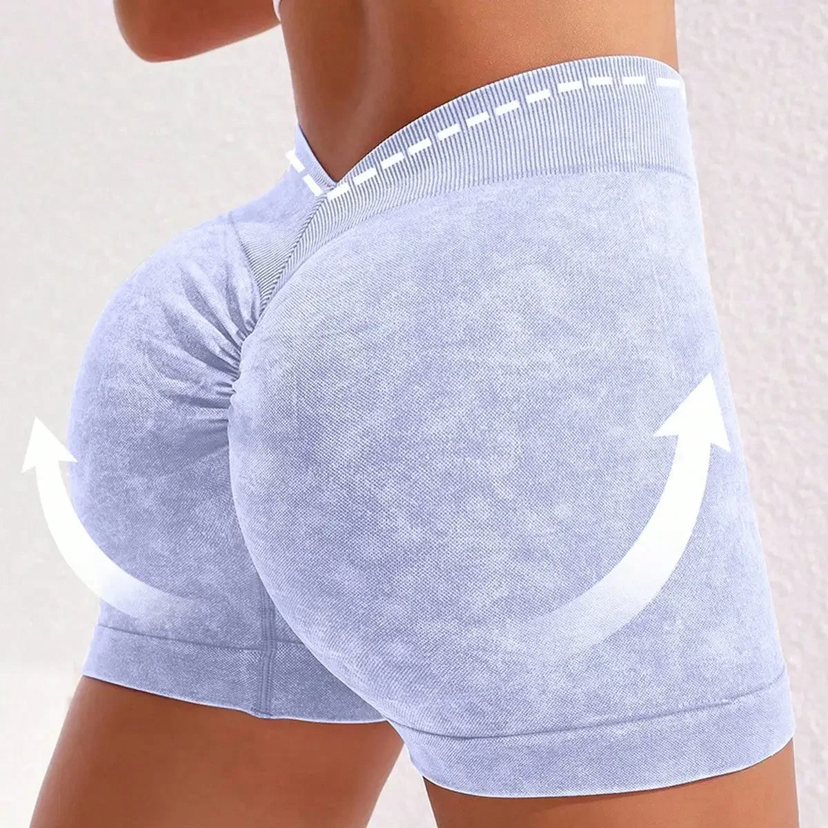 Women's Washed Yoga Shorts Fitness