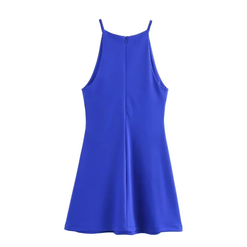 Interlock halter Dress 2024 TRAF's new sexy sleeveless - Empire P.E
