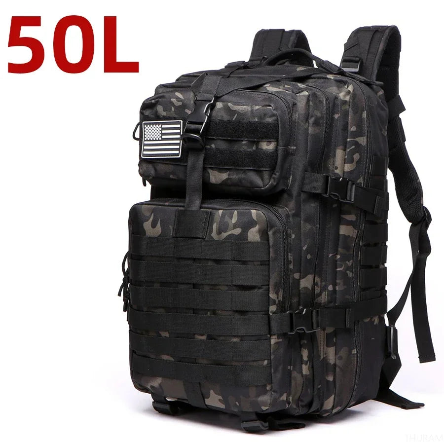 25L/50L 1000D Nylon Waterproof Trekking Fishing Hunting Backpack