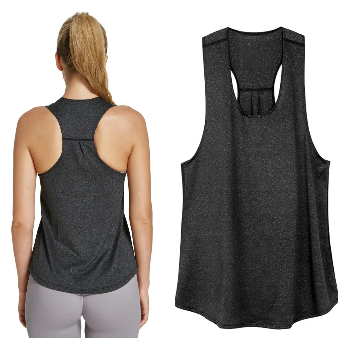 Women's Solid Wrap Back Sports Tank Tops - Empire P.E