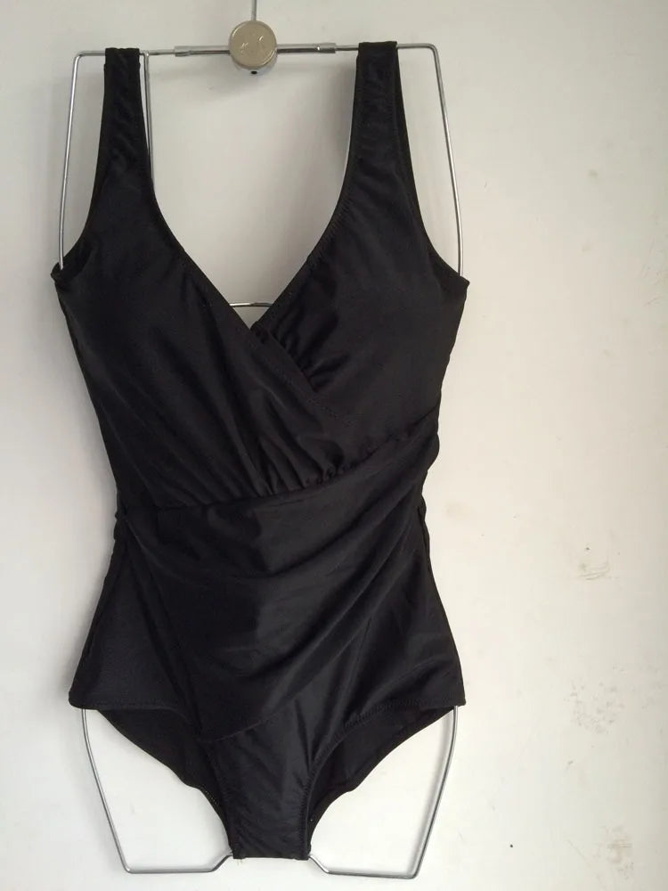 Summer Plus Size 5XL Modest One-Piece Swimsuit