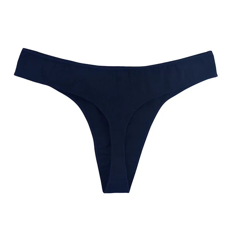 4Pcs/Set Cotton Thongs For Women Low Rise Panties - Empire P.E