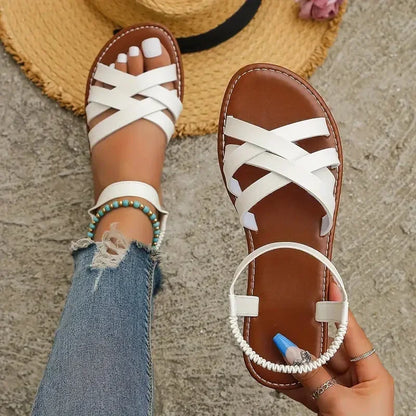 2025 New Women's Summer Flat Bottom Sandals