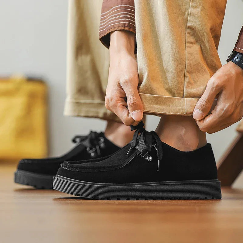 Men Casual Suede Leather Board Shoes