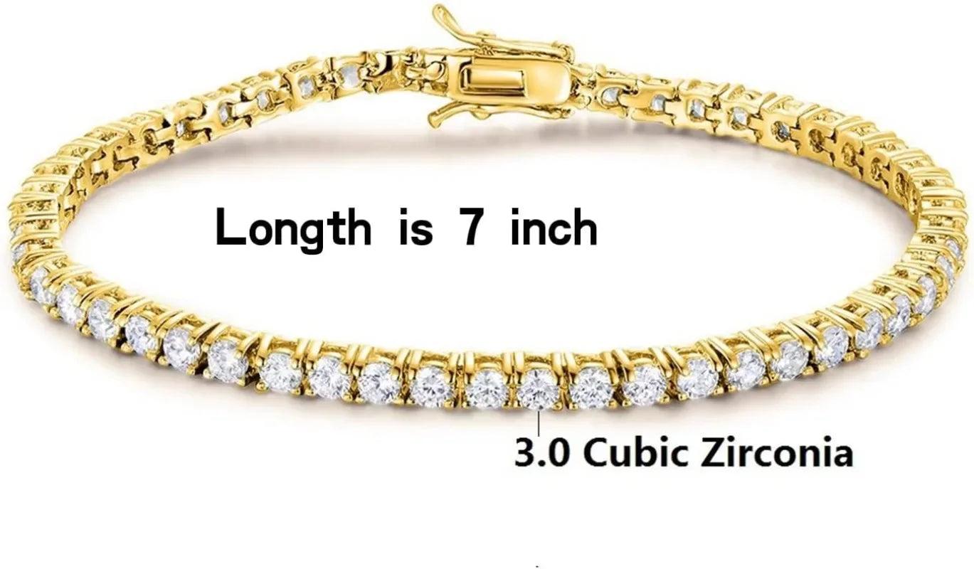 2025 new 7-8 Inch Tennis Bracelet with Four Claws - Empire P.E