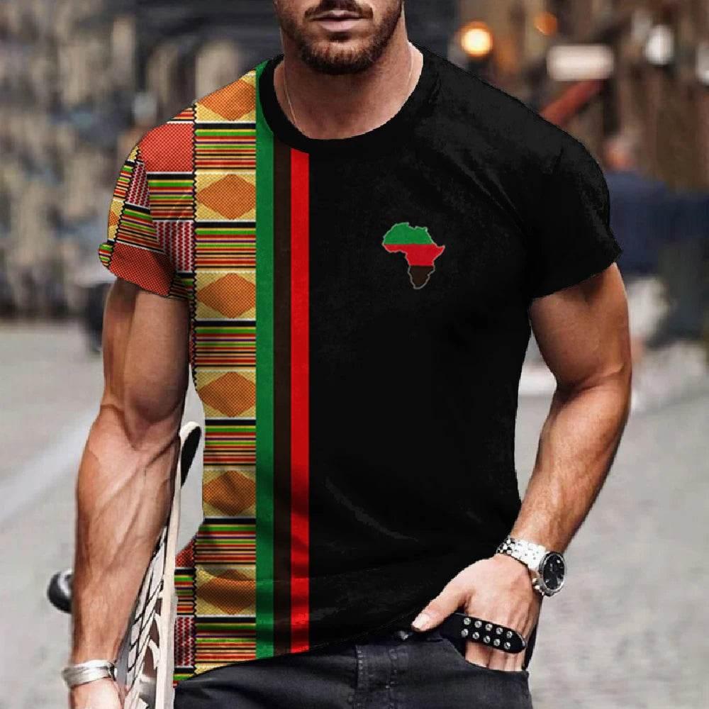 Men’s T Shirt Ethnic Tribal Dashiki T-Shirts African Patterns 3D Print Men Short Sleeve 0 Neck Harajuku Y2k Tees Tops Clothing - Empire P.E