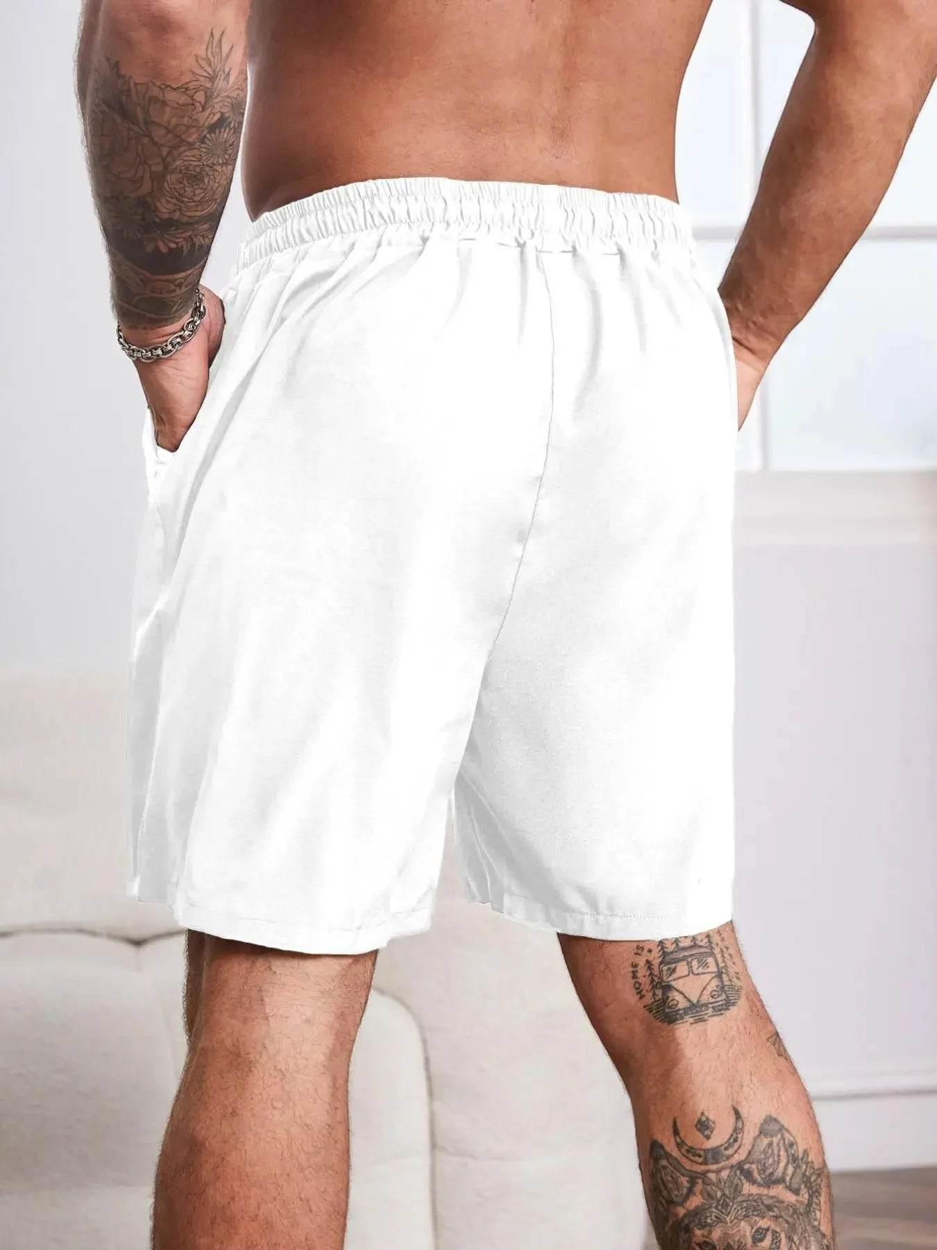 American Flag Print Men's Loose Large Drawstring Casual Minimalist Shorts Man Pants Casual Shorts Summer New In Men Clothing Thi - Empire P.E