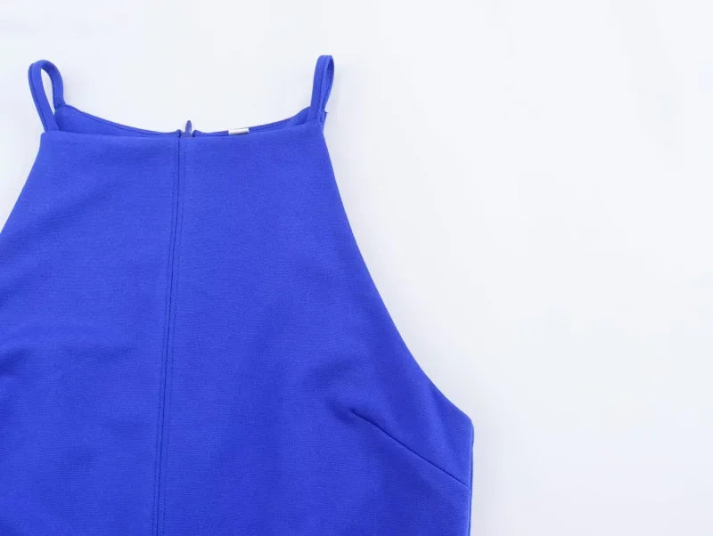Interlock halter Dress 2024 TRAF's new sexy sleeveless - Empire P.E
