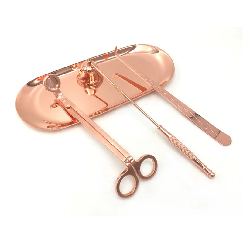 4Pcs/set Candle Wick Trimmer Scissors Extinguisher Hooks Candle Accessories