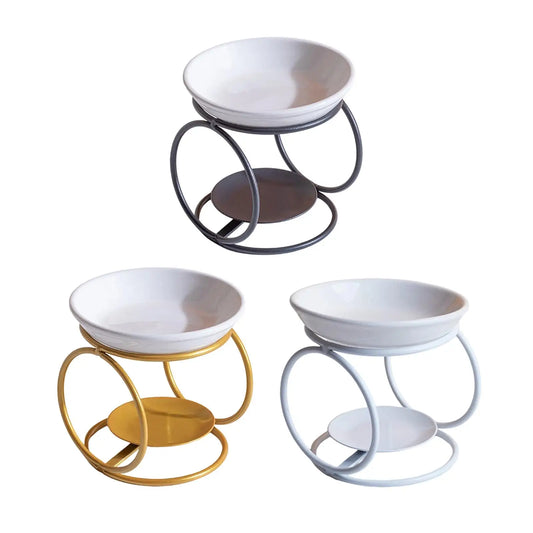 Oil Burner Wax Warmer with Candle Holder