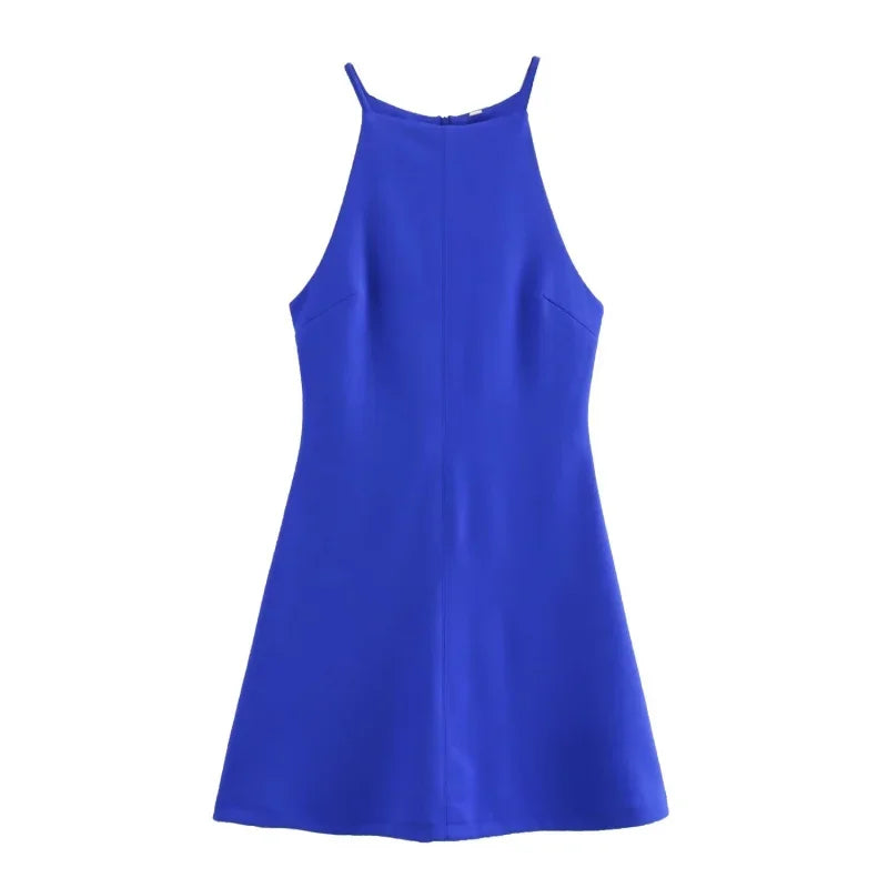 Interlock halter Dress 2024 TRAF's new sexy sleeveless - Empire P.E