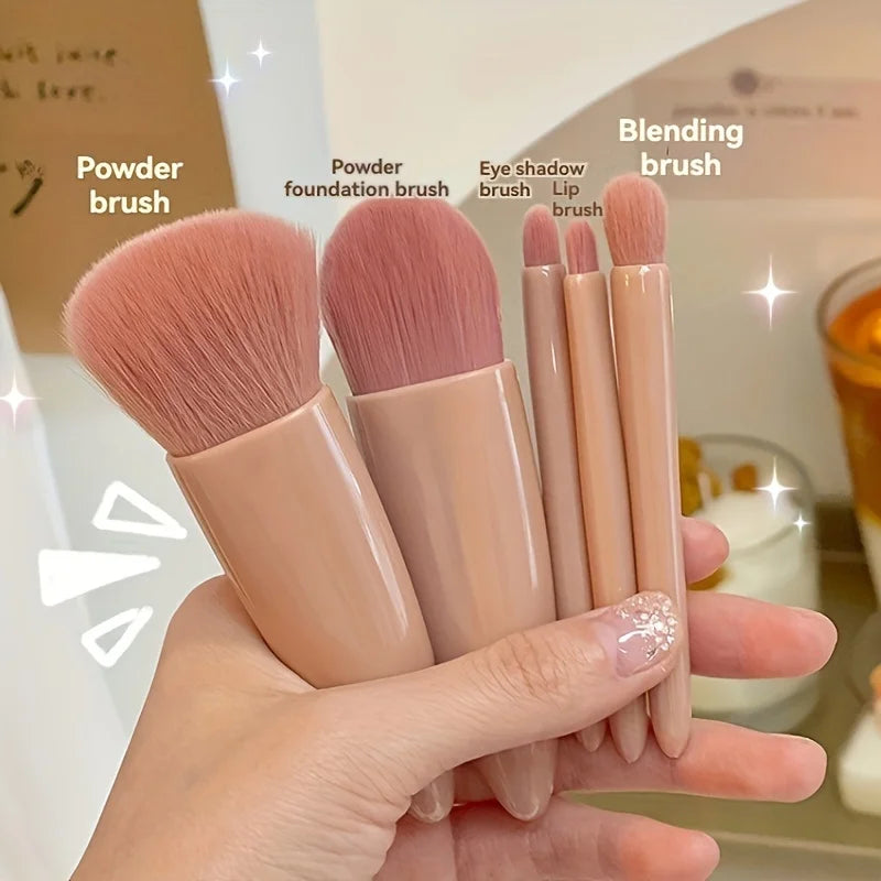 5Pcs Portable Makeup Brush Set