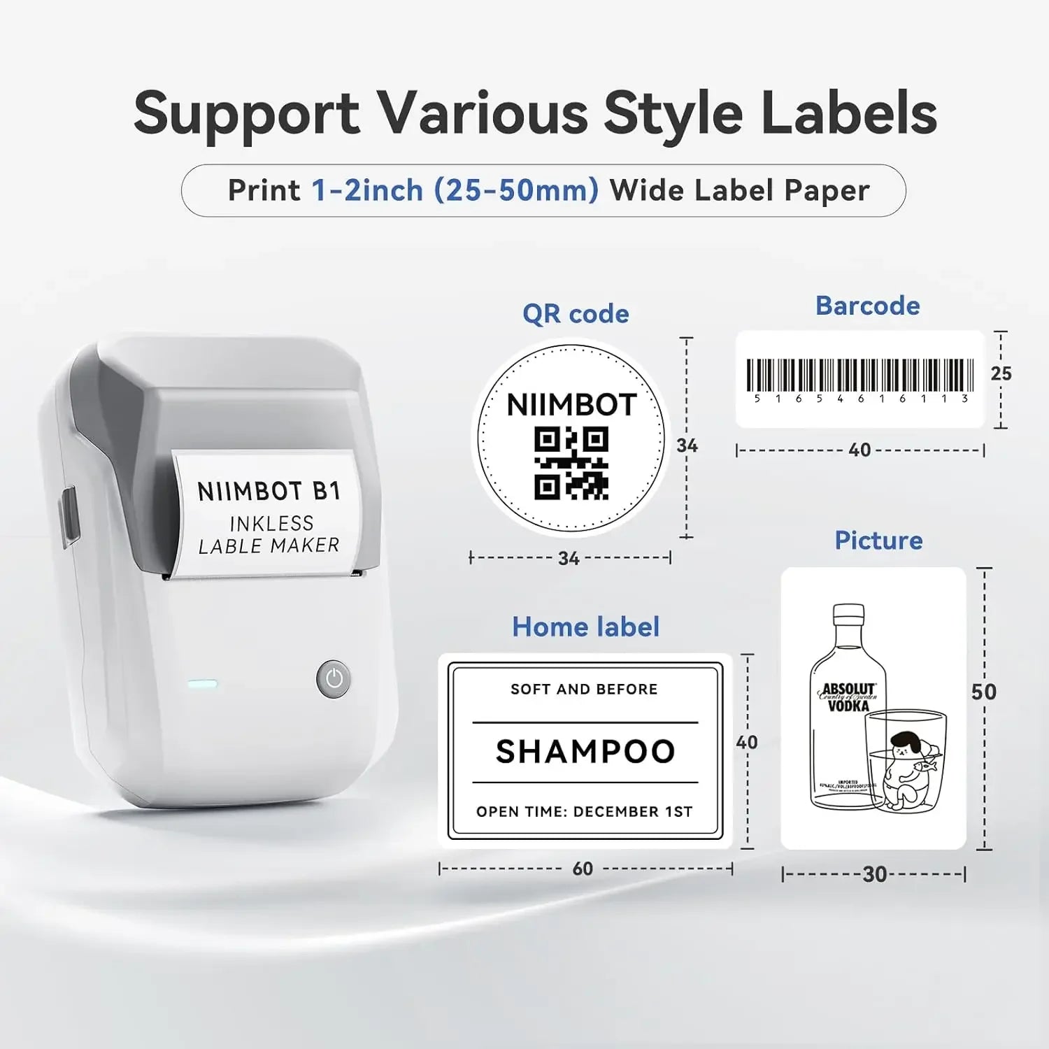 Portable Thermal Printer With Tapes 2 Inch Adhesive - Empire P.E