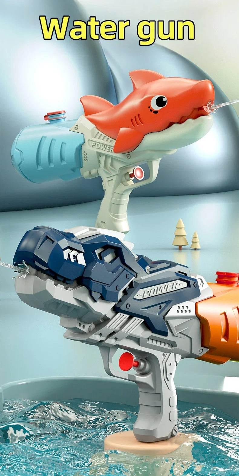 Dinosaurs, ducks, sharks, twin sprinklers, water gun toys, water fights, family gatherings, party games, water pools, beach toys - Empire P.E