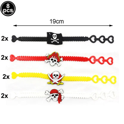 Pirate Party Decorations Dinner Plates Dessert Plates Cups Napkins Pirate Birthday Party Supplies for Kids Boys and Girls Party - Empire P.E