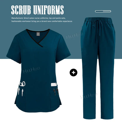 Nurse Uniform Healthcare Scrubs Set
