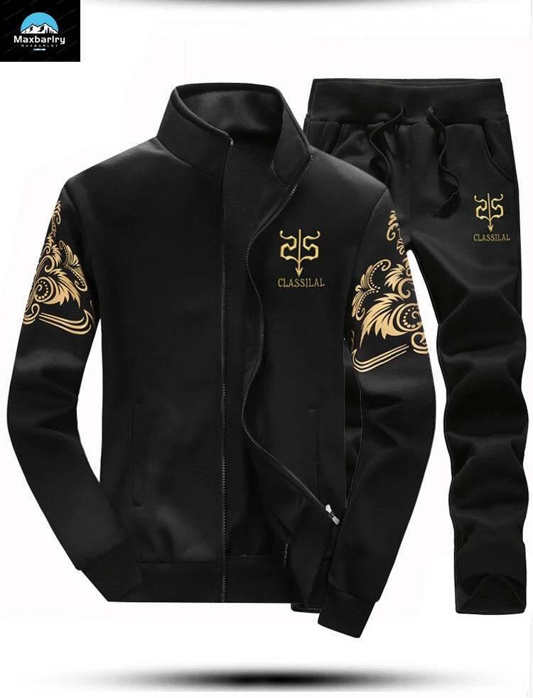 2024 New Men's Tracksuit Fleece Jacket and Sweatpants 2 Piece Set - Empire P.E