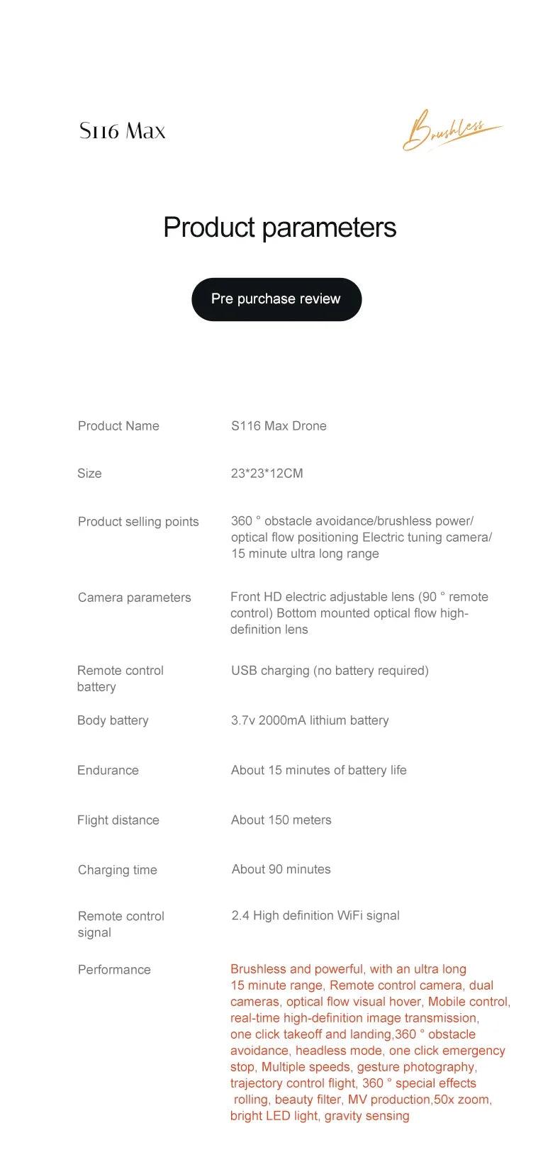 S116MAX 8K HD Drone Dual Camera 3 Batteries Optical Flow 360° Obstacle Avoidance WiFi FPV RC Quadcopter - Empire P.E