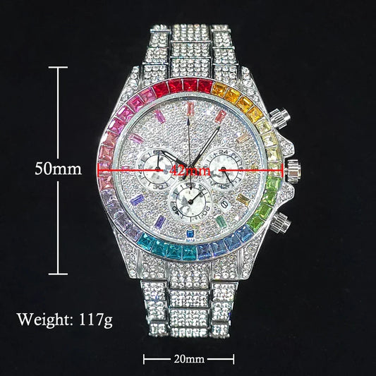 Men's Watch Colorful Diamond Luxury Style - Empire P.E