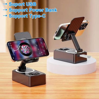 New Cell Phone Holder Stand With Bluetooth Speaker Adjustable Desktop Live Lazy Tablet Bracket Support Portable Wireless Speaker - Empire P.E