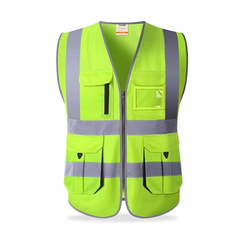Reflective Safety Vest Multi Pockets Workwear