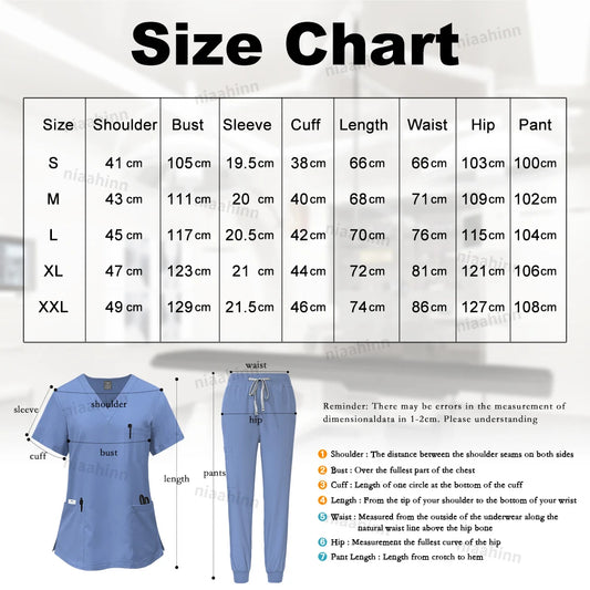 Medical Scrubs Women Breathable Uniform