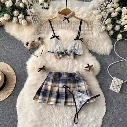 Hollow Out Cosplay Lingerie Lace Backless Jumpsuit - Empire P.E