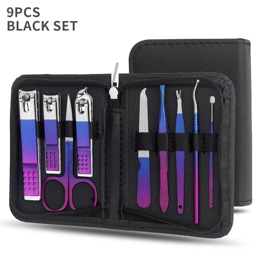 Manicure Set, Stainless Steel Gradient Professional Pedicure Kit - Empire P.E
