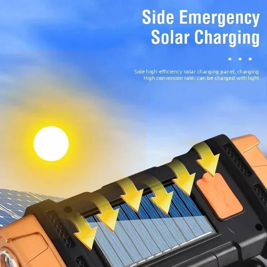 High Power Led Flashlights Camping Torch Work Light Solar Charge - Empire P.E