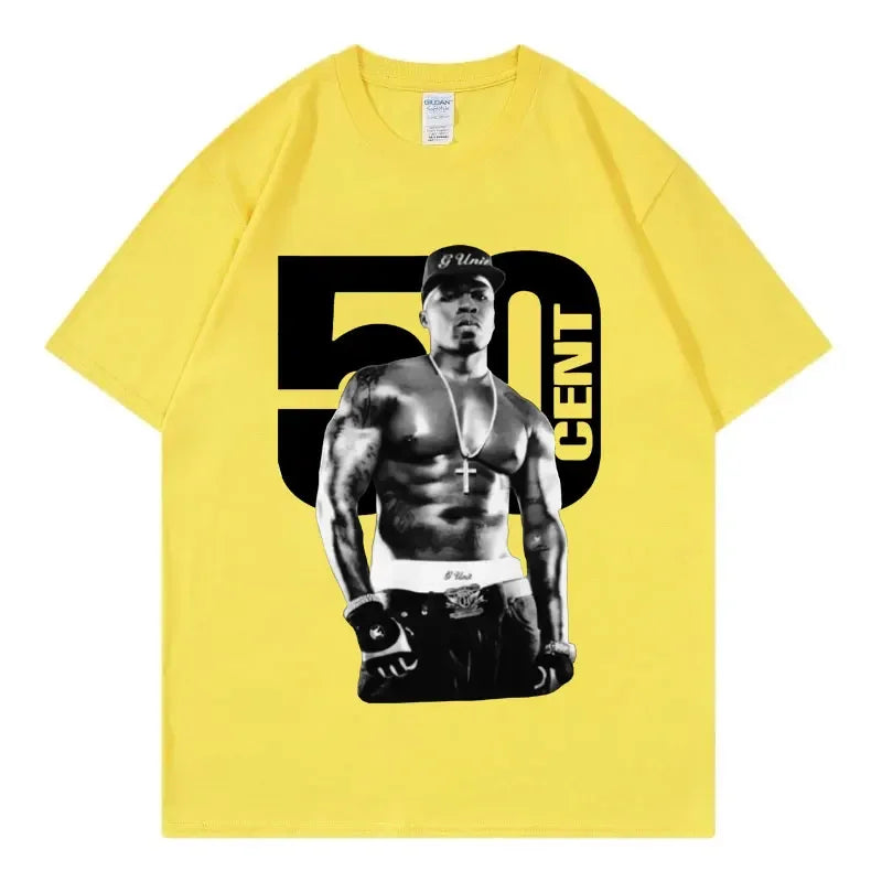 Rapper 50 Cent Graphic T Shirts Fashion Hip Hop Vintage - Empire P.E