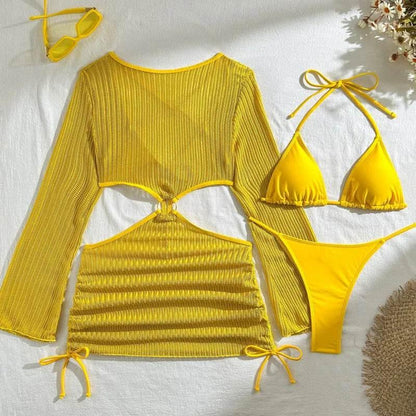 2025 Sexy Bikinis Female Swimsuits Women's Three-Piece Brazilian Bikini Set - Empire P.E