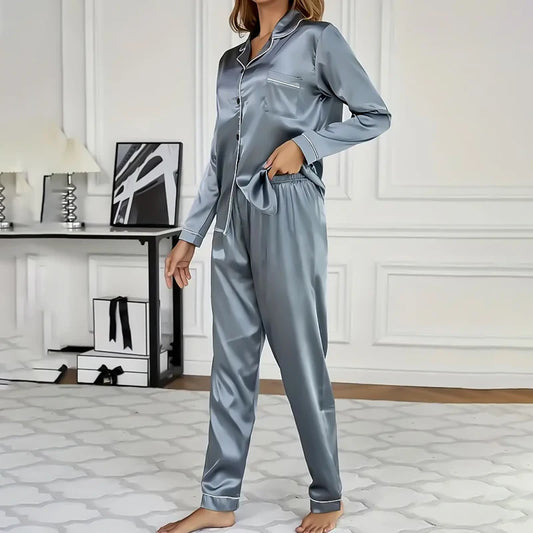 Women's Luxurious Satin Pajamas - Empire P.E