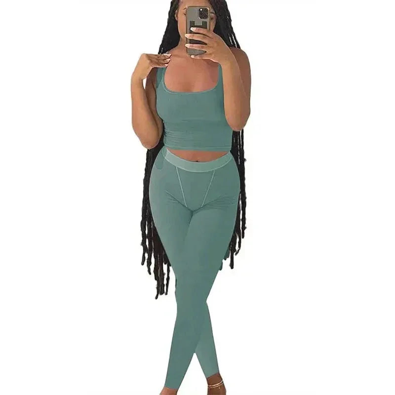 Lounge Wear Ribbed Casual 2 Piece - Empire P.E