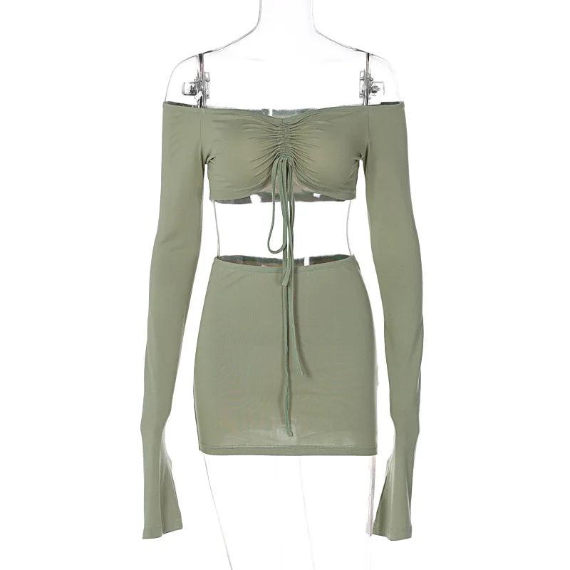 Women Matching 2 Piece Set Long Sleeve Drawstring - Empire P.E