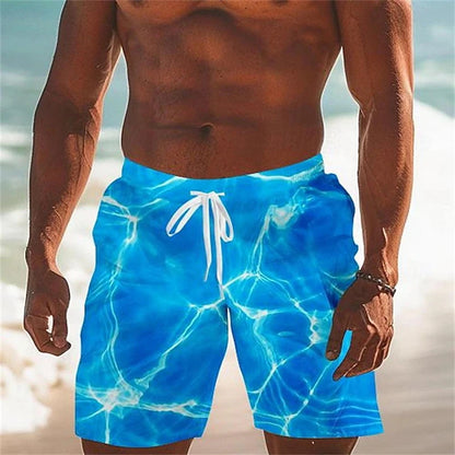 2025 Summer 3D Printed Coconut Trees Graphic Swimming Trunks