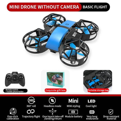 Dowellin D12 Drone Mini Remote Control Aircraft New Children's Toy HD Dual Camera Fixed Height RC Quadcopter Starter Gifts - Empire P.E