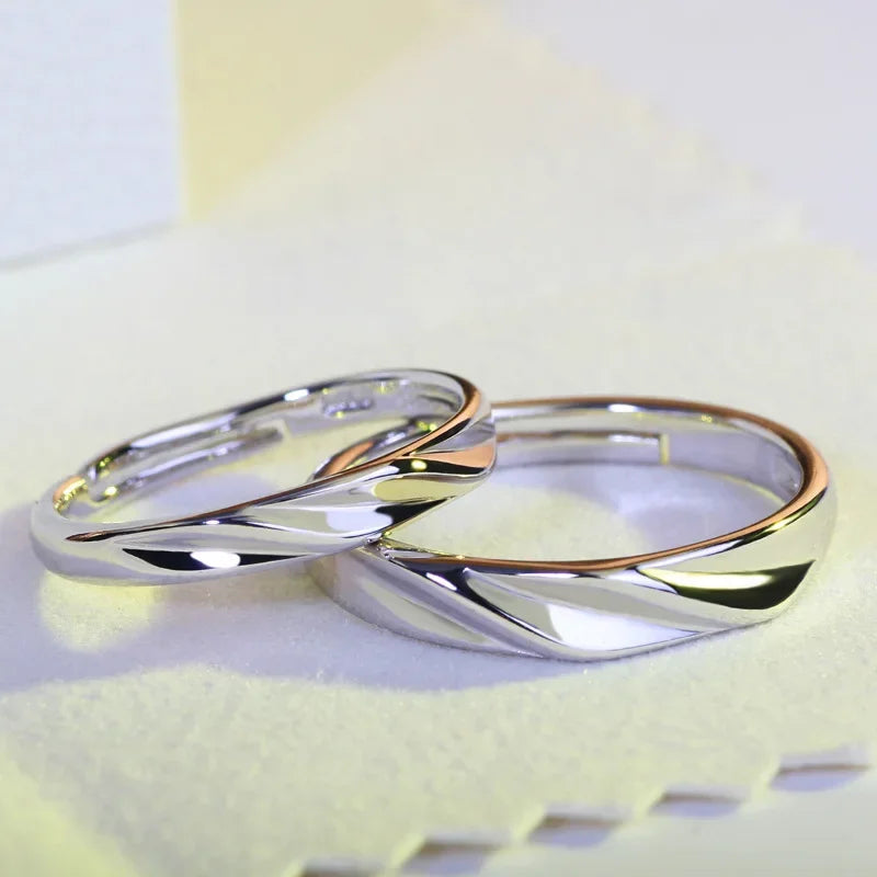 NEW 925 Sterling Silver Moissanite Diamond Couple Rings - Empire P.E
