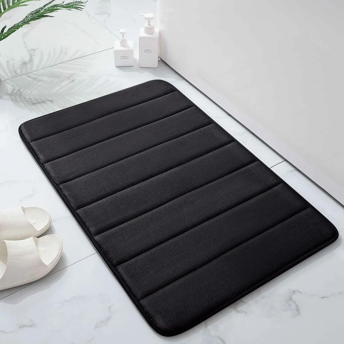 Memory Sponge Stripe Bathroom Non slip Washable Floor Mat - Empire P.E