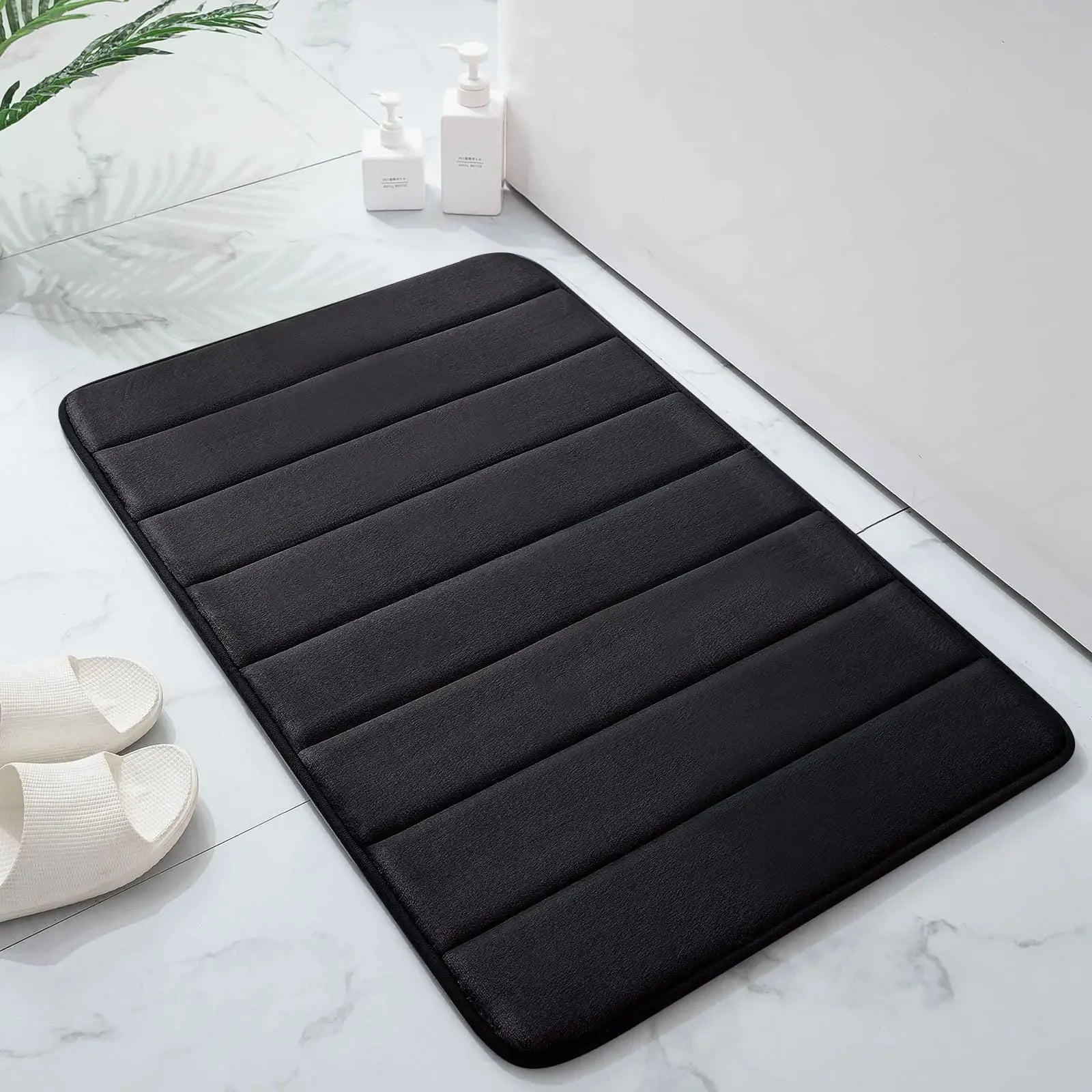 Memory Sponge Stripe Bathroom Non slip Washable Floor Mat - Empire P.E
