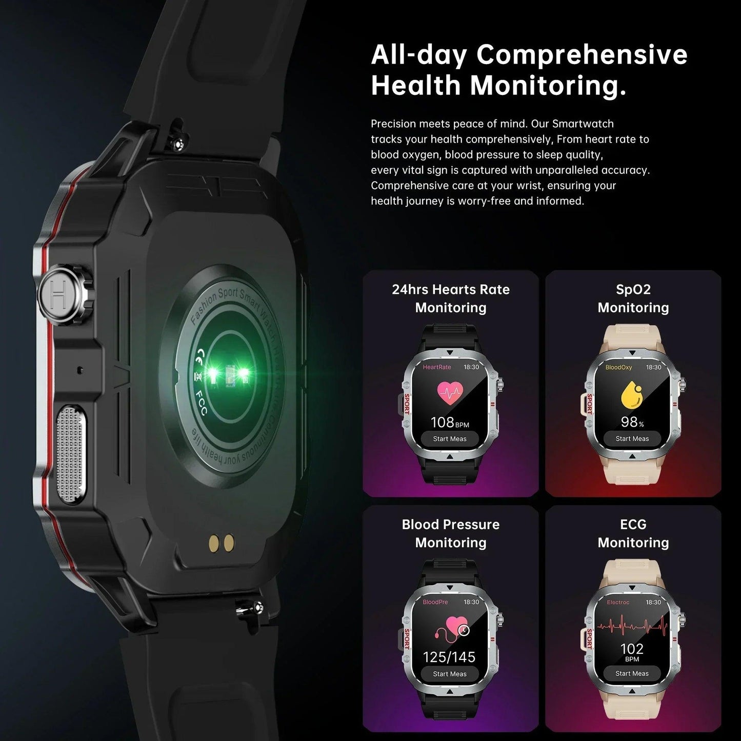 2025 New for Xiaomi Military Smart Watch Men Waterproof - Empire P.E