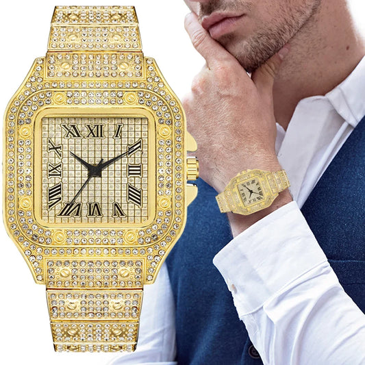 Classic Luxury Business Men's Steel Strap Square - Empire P.E