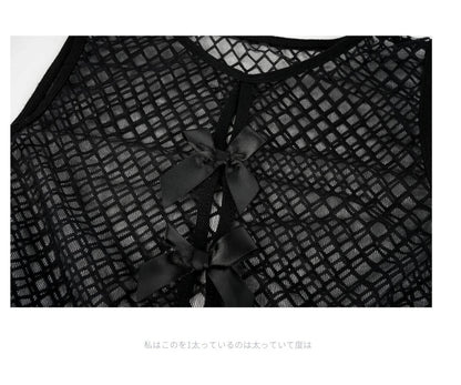 New Black Mesh Bikini Hollow Out Fishnet - Empire P.E