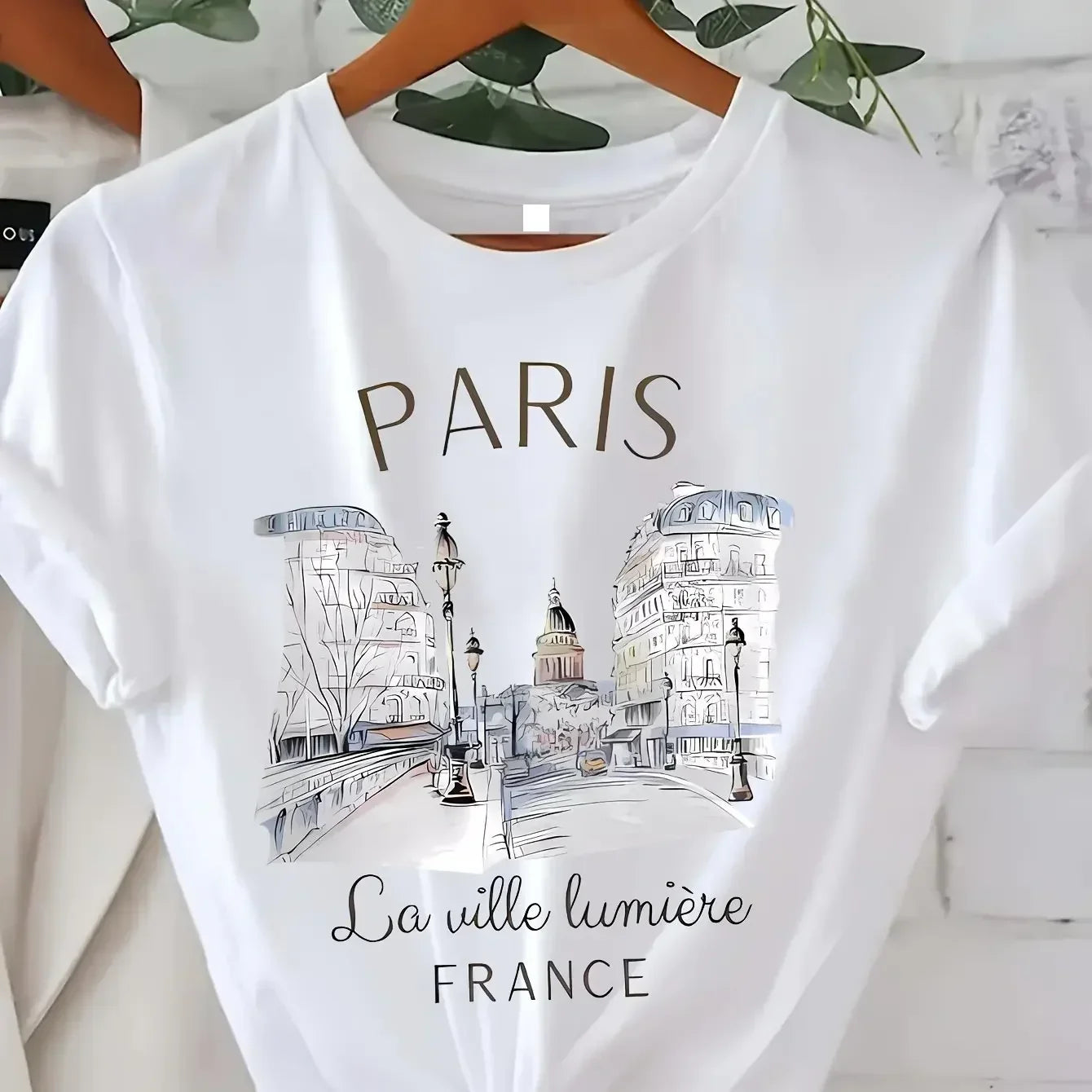 90s Paris Women Print T-shirt