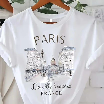 90s Paris Women Print T-shirt