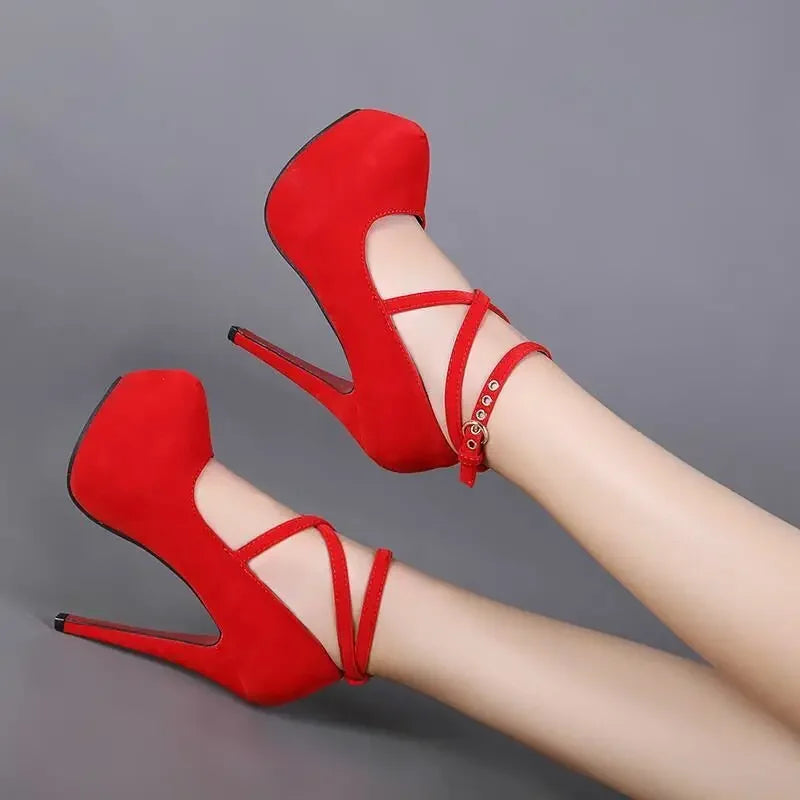 High Heels Ladies Stilettos Strappy Pumps - Empire P.E