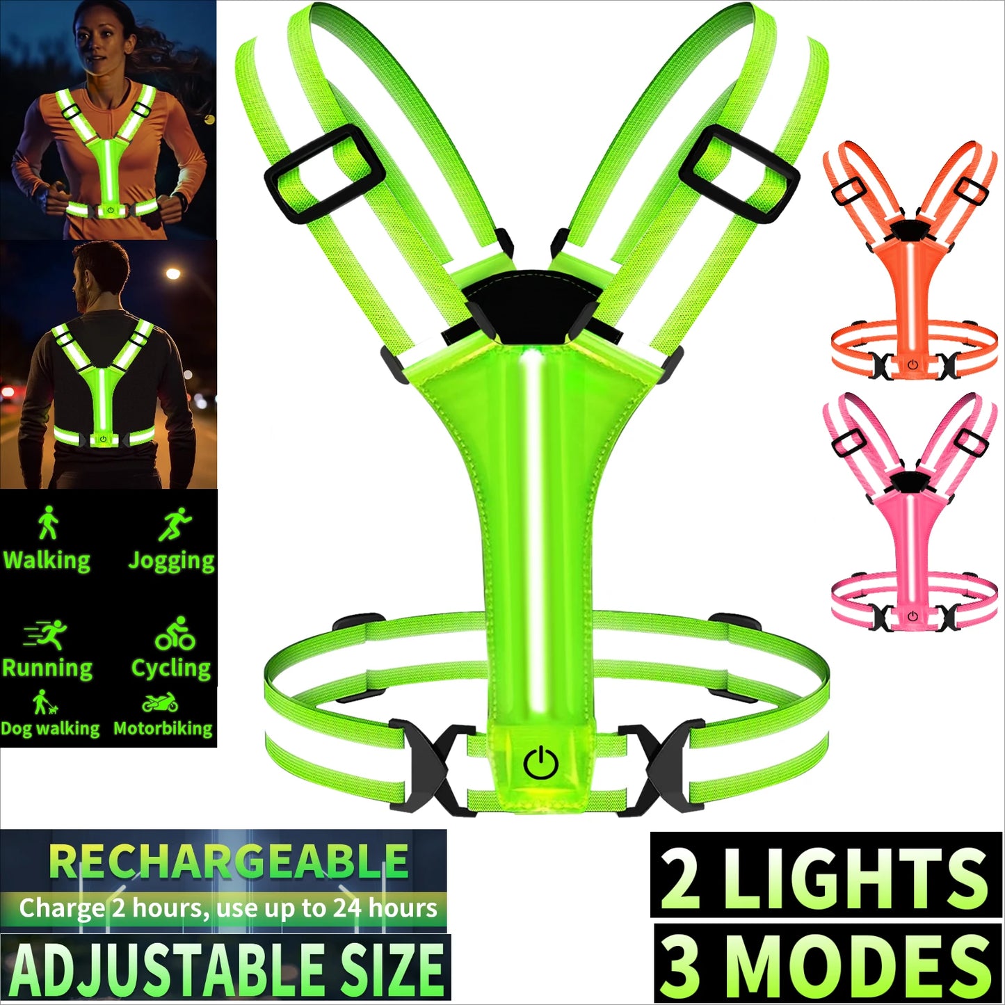 Adjustable Reflective Gear Security Vests