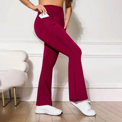 Bootcut Yoga Pants for Women High Waisted Yoga Pants with Pockets for Women Bootleg Work Pants Workout Pants - Empire P.E
