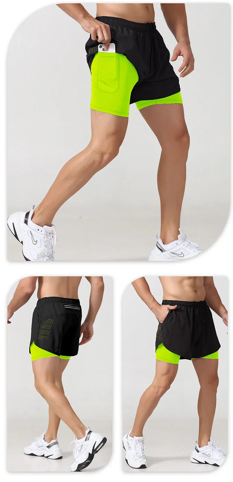 Sport Shorts Men Sportswear 2 In 1 Short - Empire P.E