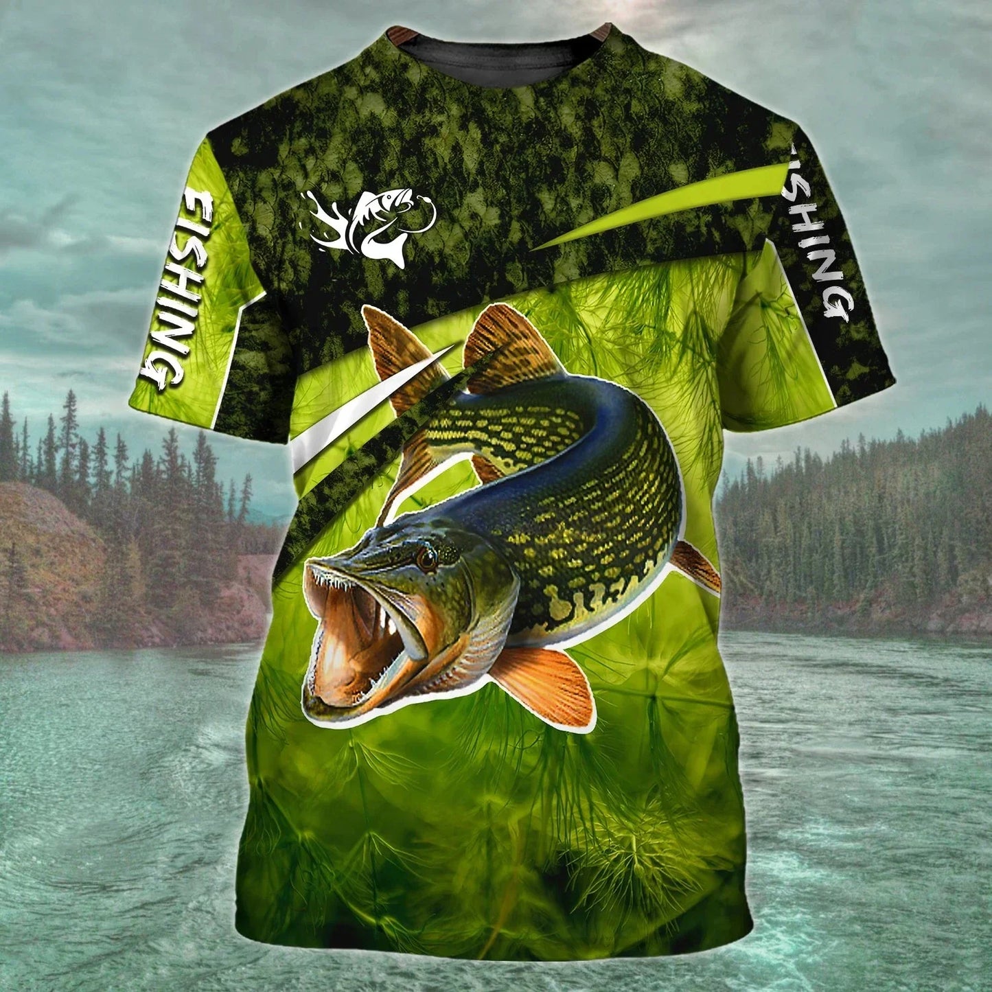 Fish Graphic Oversize Short Sleeve T-shirts - Empire P.E