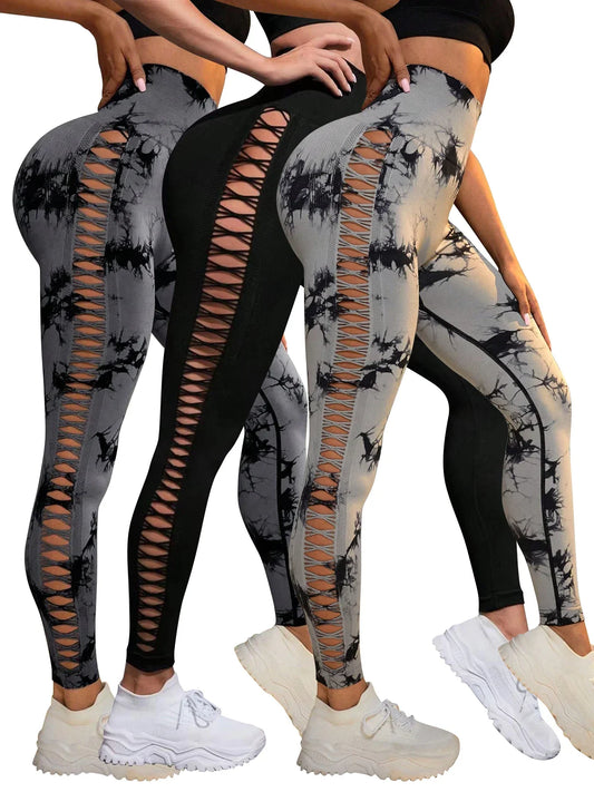 Tie Dye Seamless Leggings for Women High Waist Yoga Pants